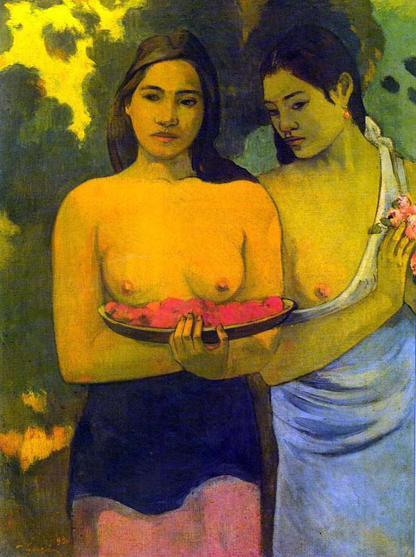 Breasts and Red Flowers